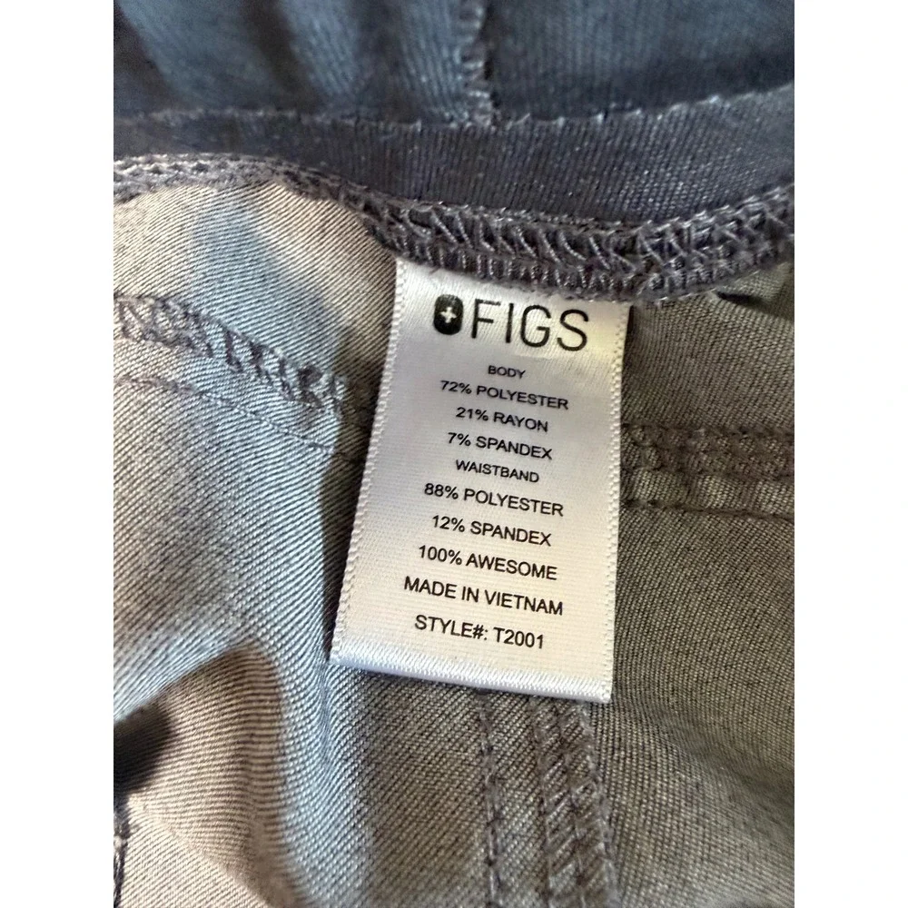 Figs Technical Collection T2001 Grey Cargo Scrub Pants Mens Large L Heathered